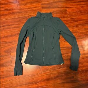 SHEIN Dark Teal Glowmode Zip Up Workout Jacket